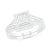 Thumbnail Image 0 of 0.37 CT. T.W. Composite Diamond Square Frame Split Shank Bridal Set in 10K White Gold