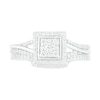 Thumbnail Image 2 of 0.37 CT. T.W. Composite Diamond Square Frame Split Shank Bridal Set in 10K White Gold