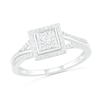 Thumbnail Image 3 of 0.37 CT. T.W. Composite Diamond Square Frame Split Shank Bridal Set in 10K White Gold