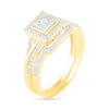 Thumbnail Image 2 of 0.37 CT. T.W. Composite Diamond Square Frame Split Shank Bridal Set in 10K Gold