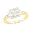 Thumbnail Image 4 of 0.37 CT. T.W. Composite Diamond Square Frame Split Shank Bridal Set in 10K Gold