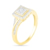 Thumbnail Image 6 of 0.37 CT. T.W. Composite Diamond Square Frame Split Shank Bridal Set in 10K Gold