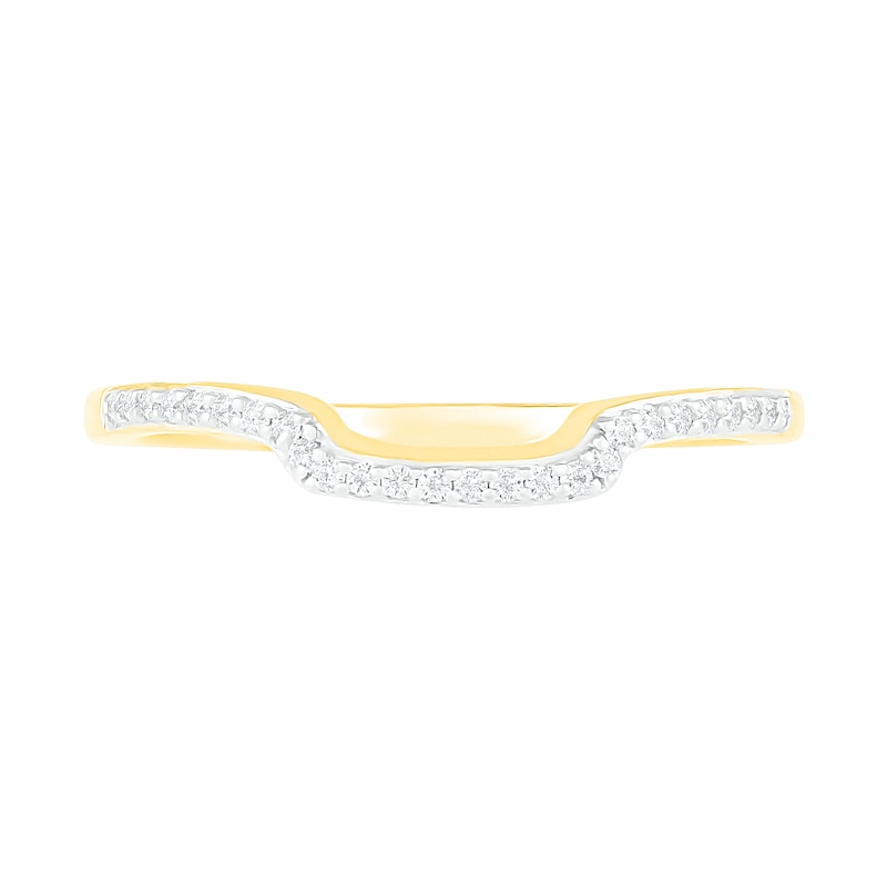 Main Image 8 of 0.37 CT. T.W. Composite Diamond Square Frame Split Shank Bridal Set in 10K Gold