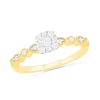 Thumbnail Image 3 of 0.37 CT. T.W. Composite Diamond Vintage-Style Alternating Bridal Set in 10K Gold