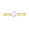 Thumbnail Image 4 of 0.37 CT. T.W. Composite Diamond Vintage-Style Alternating Bridal Set in 10K Gold