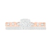 Thumbnail Image 2 of 0.37 CT. T.W. Composite Diamond Vintage-Style Alternating Bridal Set in 10K Rose Gold