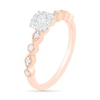 Thumbnail Image 5 of 0.37 CT. T.W. Composite Diamond Vintage-Style Alternating Bridal Set in 10K Rose Gold