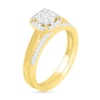 Thumbnail Image 2 of 0.29 CT. T.W. Composite Diamond Cushion Frame Bridal Set in 10K Gold