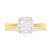 Thumbnail Image 3 of 0.29 CT. T.W. Composite Diamond Cushion Frame Bridal Set in 10K Gold