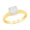 Thumbnail Image 4 of 0.29 CT. T.W. Composite Diamond Cushion Frame Bridal Set in 10K Gold