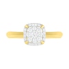 Thumbnail Image 5 of 0.29 CT. T.W. Composite Diamond Cushion Frame Bridal Set in 10K Gold