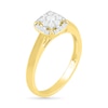 Thumbnail Image 6 of 0.29 CT. T.W. Composite Diamond Cushion Frame Bridal Set in 10K Gold