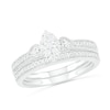 Thumbnail Image 0 of 0.29 CT. T.W. Composite Diamond Marquise Vintage-Style Bridal Set in 10K White Gold