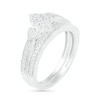 Thumbnail Image 1 of 0.29 CT. T.W. Composite Diamond Marquise Vintage-Style Bridal Set in 10K White Gold