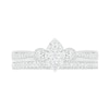 0.29 CT. T.W. Composite Diamond Marquise Vintage-Style Bridal Set in 10K Gold