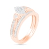 0.29 CT. T.W. Composite Diamond Marquise Vintage-Style Bridal Set in 10K Rose Gold