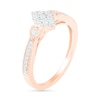 0.29 CT. T.W. Composite Diamond Marquise Vintage-Style Bridal Set in 10K Rose Gold