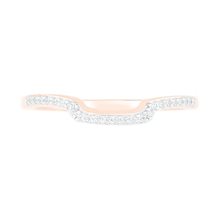 0.37 CT. T.W. Composite Diamond Square Frame Split Shank Bridal Set in 10K Rose Gold