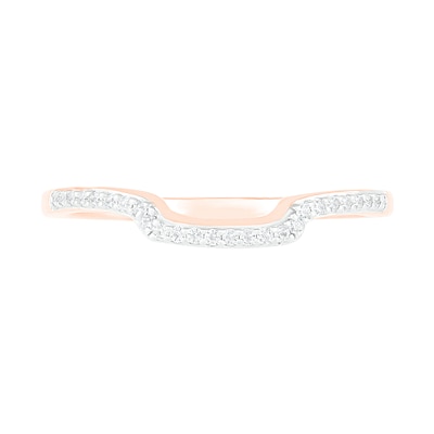 0.37 CT. T.W. Composite Diamond Square Frame Split Shank Bridal Set in 10K Rose Gold