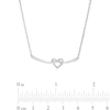 0.04 CT. T.W. Diamond Heart-Shaped Knot Necklace in Sterling Silver