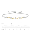 Thumbnail Image 2 of 0.40 CT. T.W. Composite Diamond Wavy Bolo Bracelet in Sterling Silver and 10K Gold - 9.5"