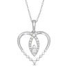 0.33 CT. T.W. Diamond Heart Pendant in 10K White Gold