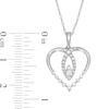 0.33 CT. T.W. Diamond Heart Pendant in 10K White Gold