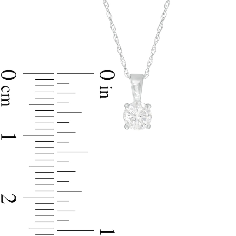 0.37 CT. Diamond Solitaire Pendant in 14K White Gold (I/I2)