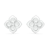 Thumbnail Image 0 of Lab-Created White Sapphire Flower Stud Earrings in Sterling Silver