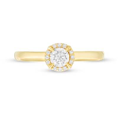 0.45 CT. T.W. Diamond Frame Engagement Ring in 14K Gold (I/I2)