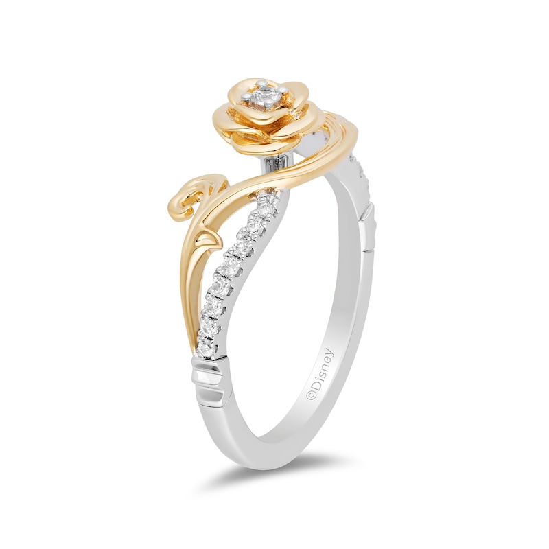 Collector's Edition Enchanted Disney Beauty and the Beast Diamond Ring in Sterling Silver and 10K Gold|Peoples Jewellers