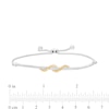 0.25 CT. T.W. Diamond Bar with Overlay Bolo Bracelet in 10K Two-Tone Gold - 9.5"