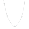 0.25 CT. T.W. Composite Diamond Station Necklace in 10K White Gold