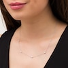 0.25 CT. T.W. Composite Diamond Station Necklace in 10K White Gold