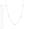 0.25 CT. T.W. Composite Diamond Station Necklace in 10K White Gold