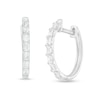 0.25 CT. T.W. Baguette Diamond Hoop Earrings in 10K White Gold