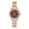 Thumbnail Image 0 of Ladies' Bulova Phantom Crystal Accent Rose-Tone Watch with Brown Mother-of-Pearl Dial (Model: 98L284)