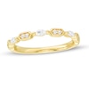 Thumbnail Image 1 of 0.18 CT. T.W. Marquise and Round Diamond Alternating Anniversary Band in 10K Gold