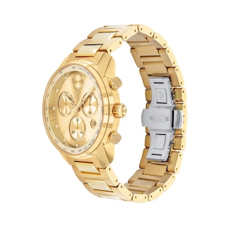 Men's Movado Bold® Verso Gold-Tone IP Chronograph Watch with Gold-Tone Dial (Model: 3600741)