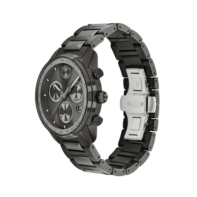 Men's Movado Bold® Verso Gunmetal Grey IP Chronograph Watch with Grey Dial (Model: 3600867)