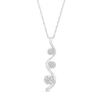 Thumbnail Image 0 of 0.10 CT. T.W. Composite Diamond Wavy Pendant in 10K White Gold