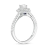 Thumbnail Image 2 of Vera Wang Love Collection 0.69 CT. T.W. Pear-Shaped Diamond Double Frame Engagement Ring in 14K White Gold
