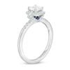 Thumbnail Image 2 of Vera Wang Love Collection 0.69 CT. T.W. Cushion-Cut Diamond Collar Engagement Ring in 14K White Gold