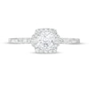 Vera Wang Love Collection 0.69 CT. T.W. Cushion-Cut Diamond Collar Engagement Ring in 14K White Gold