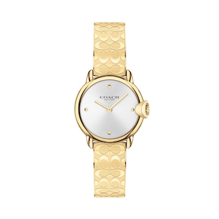 Ladies' Coach Arden Gold-Tone IP Bangle Watch with Silver-Tone Dial (Model: 14503692)