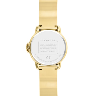 Ladies' Coach Arden Gold-Tone IP Bangle Watch with Silver-Tone Dial (Model: 14503692)