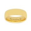 Thumbnail Image 0 of Men's 6.5mm Engravable Modern Comfort-Fit Wedding Band in 14K White or Yellow Gold (1 Line)