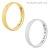 4.0mm Engravable Comfort-Fit Coin-Textured Edge Wedding Band in 14K White or Yellow Gold (1 Line)