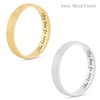 4.0mm Engravable Comfort-Fit Coin-Textured Edge Wedding Band in 14K White or Yellow Gold (1 Line)