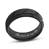 Men's 7.0mm Multi-Finish Slant Groove Stepped Edge Comfort-Fit Wedding Band in Tantalum with Black IP (1 Line)